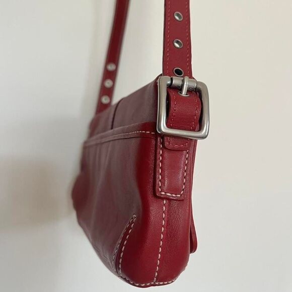 RARE Vintage Coach 2004 Legacy Leather Mini Bag Red Y2K - Picture 7 of 10